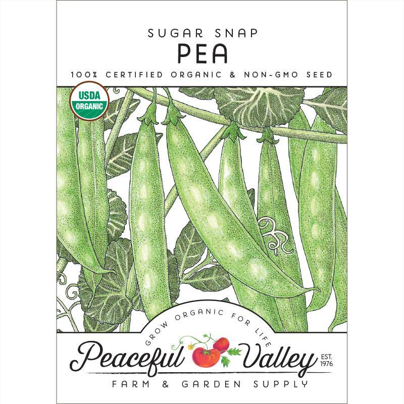 Sugar Snap Pea Seeds (Organic), Garden from Grow Organic