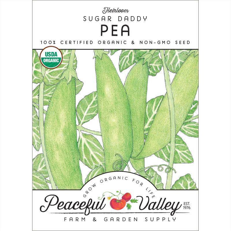 Sugar Daddy Pea Seeds (Organic), Garden from Grow Organic
