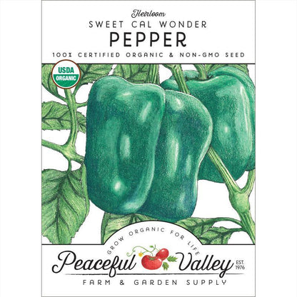 Cal Wonder Sweet Pepper Seeds (Organic), Garden from Grow Organic