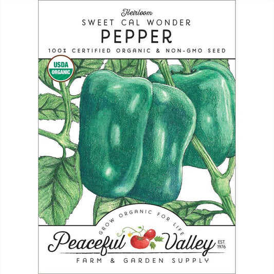 Cal Wonder Sweet Pepper Seeds (Organic), Garden from Grow Organic