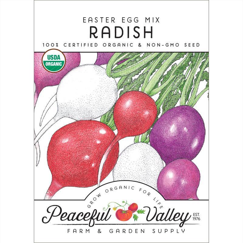 Easter Egg Mix Radish Seeds (Organic), Garden from Grow Organic