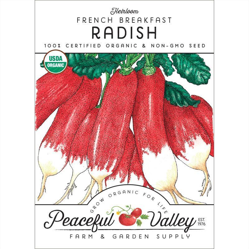 French Breakfast Radish Seeds (Organic), Garden from Grow Organic
