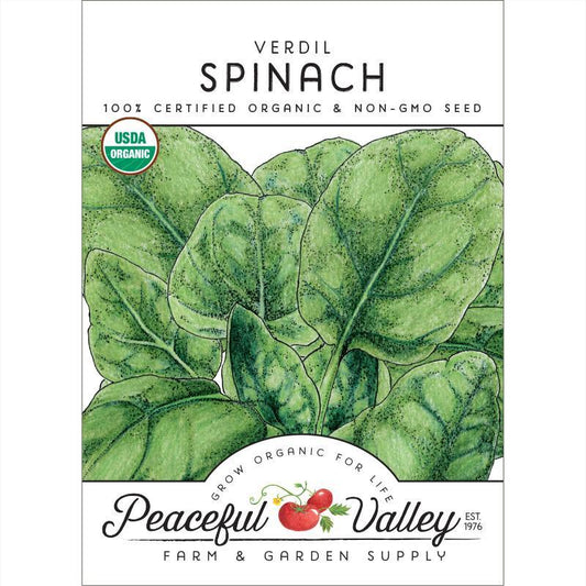 Verdil Spinach Seeds (Organic), Garden from Grow Organic