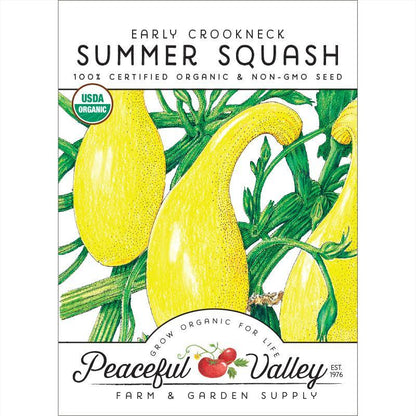 Early Crookneck Summer Squash Seeds (Organic), Garden from Grow Organic