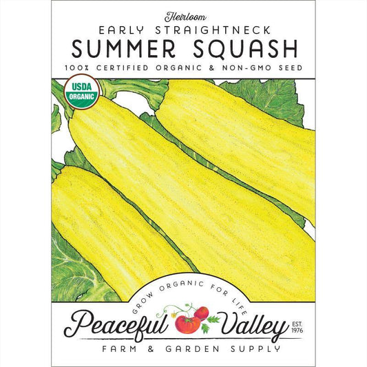 Early Straightneck Summer Squash Seeds (Organic), Garden from Grow Organic
