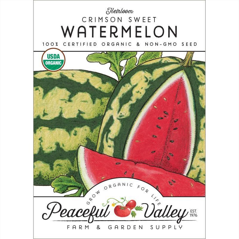 Crimson Sweet Watermelon Seeds (Organic), Garden from Grow Organic