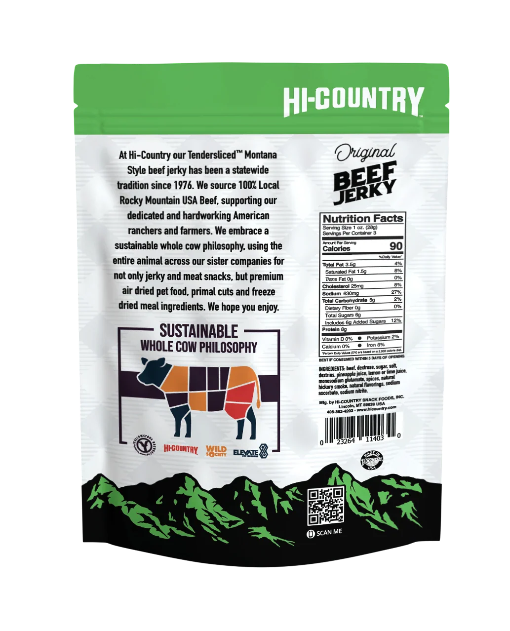 Original Beef Jerky, Jerky from Hi-Country Snack Foods Inc.