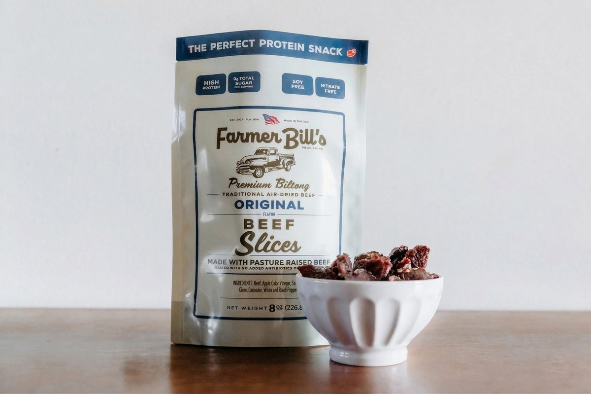 1/2 lb Sliced Original Beef Biltong, *BUNDLE ITEM from Farmer Bill's Provisions