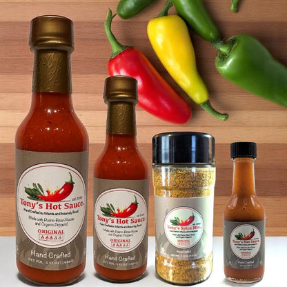 Tony's Handcrafted Hot Sauce- Original  Hot Sauce Gift Set, Hot Sauce from Tony's Hot Sauce Company