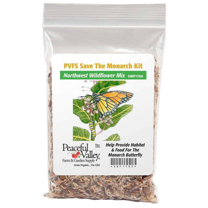 Peaceful Valley Save the Monarch Kit - Northwest (1/8 lb), Garden from Grow Organic