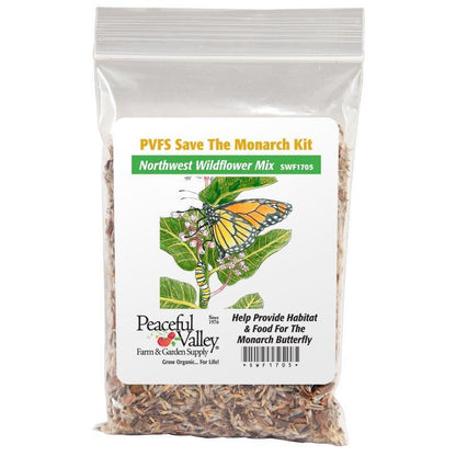 Peaceful Valley Save the Monarch Kit - Northwest (1/8 lb), Garden from Grow Organic