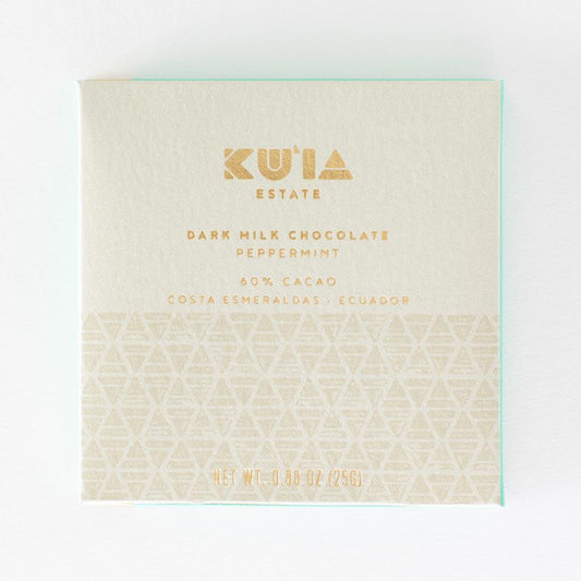 Peppermint Dark Milk Chocolate Bar, Confection from Maui Kuʻia Estate Chocolate
