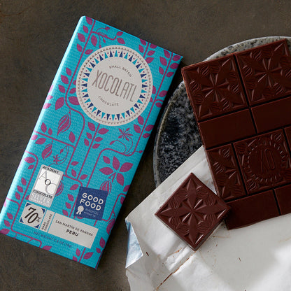 San Martin De Pangoa, Peru 70% Dark Chocolate Bar, Confection from Xocolatl Small Batch Chocolate