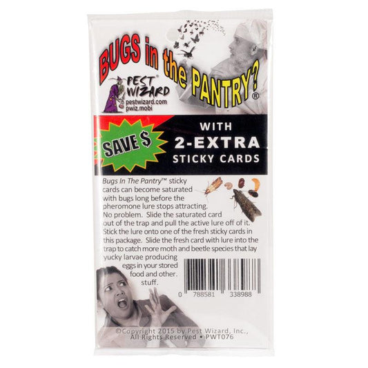 Pest Wizard BUGS in the PANTRY? Replacement Sticky Cards 2-Pack, Garden from Grow Organic
