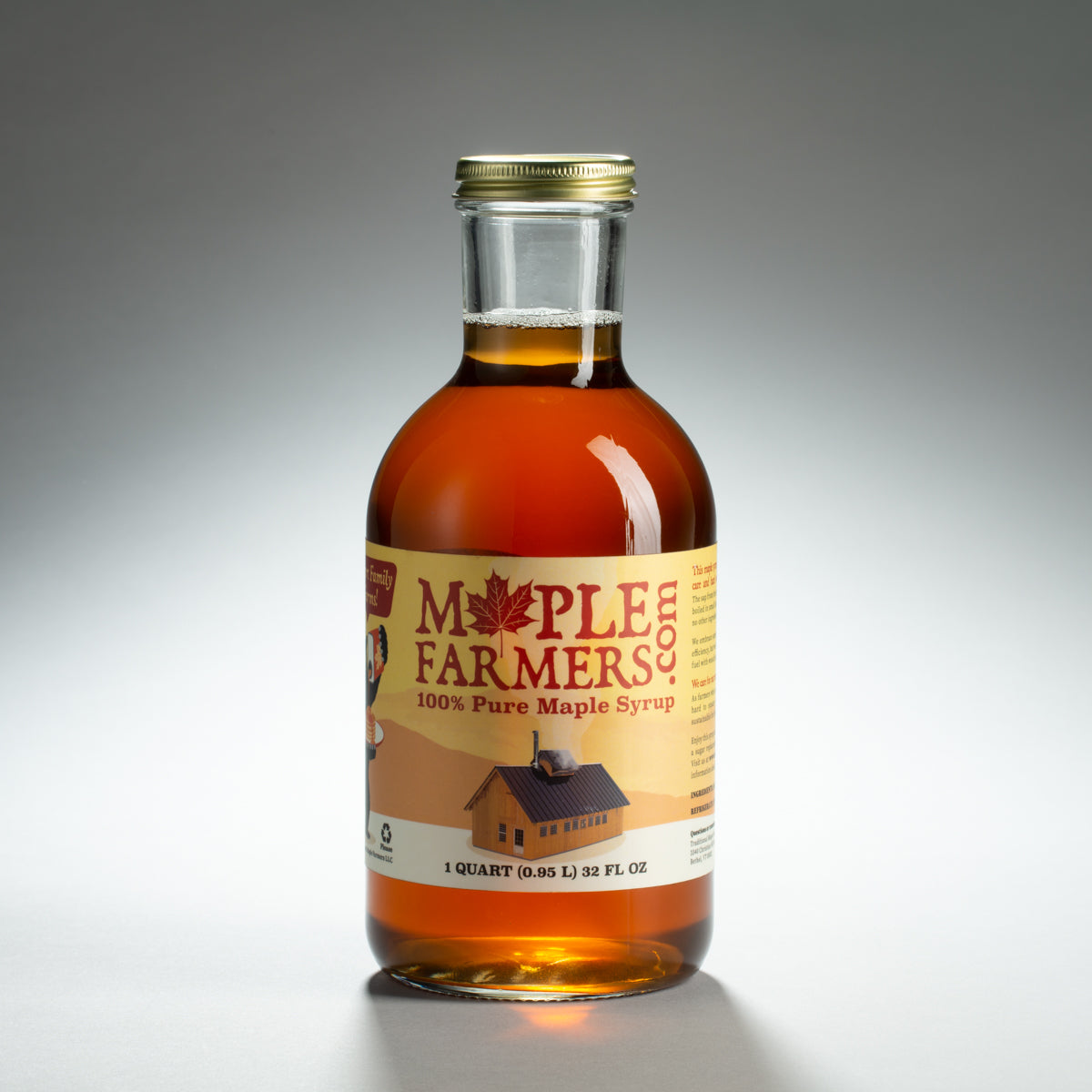 Quart Glass Bottles by Maple Farmers
