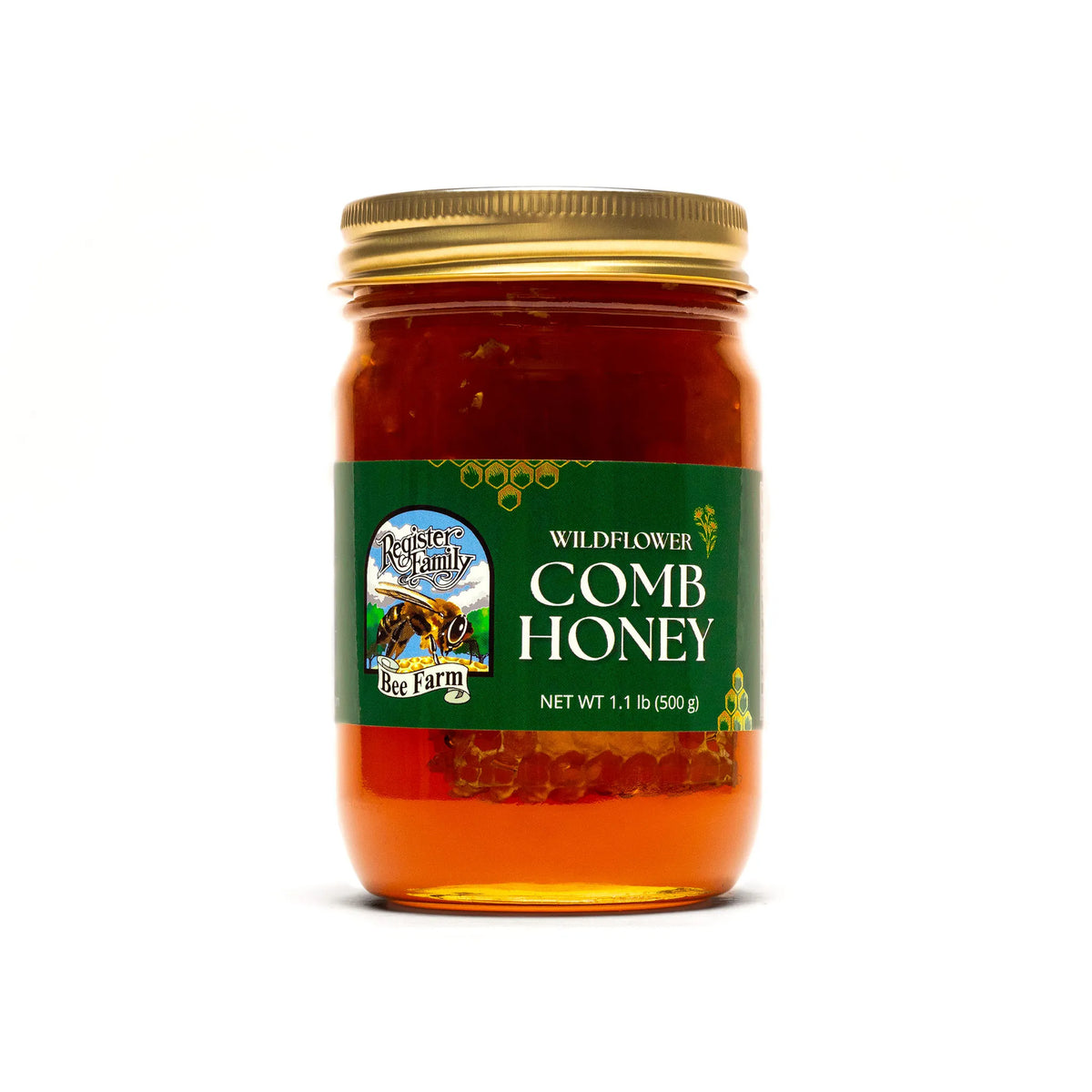 Comb Jar of Honey by Register Family Farm