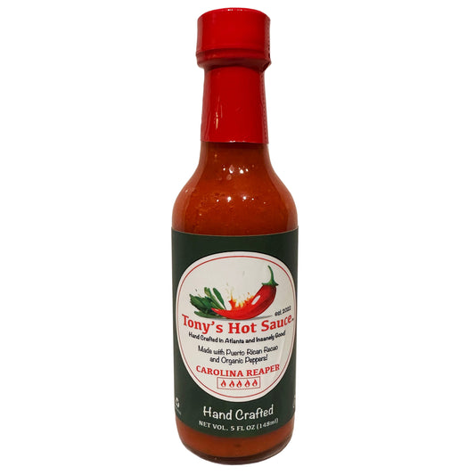 Tony's Handcrafted "Carolina Reaper" Hot Sauce 5 Oz, Hot Sauce from Tony's Hot Sauce Company