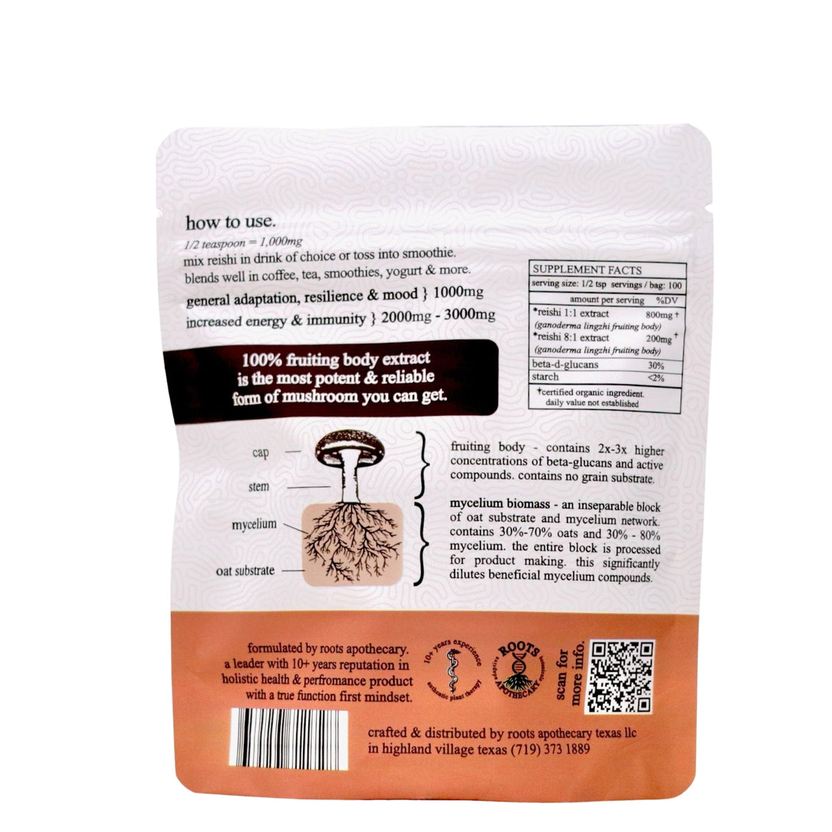 reishi mushroom extract. organic, Supplement from Roots Apothecary