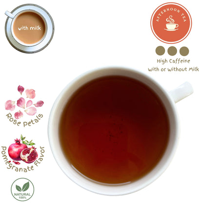 Rosy Pom Black Tea Blend | Plant-based Tea Bags