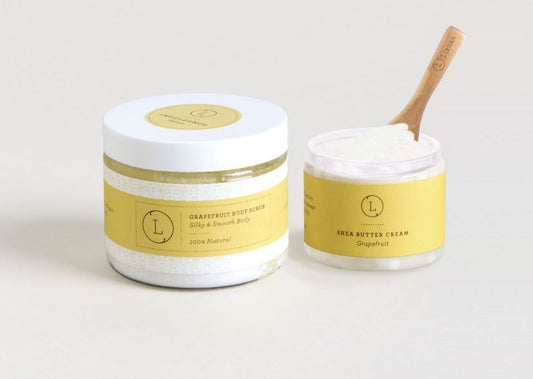 Reviving set with Grapefruit shea butter and Body scrub, Health & Beauty from Lizush