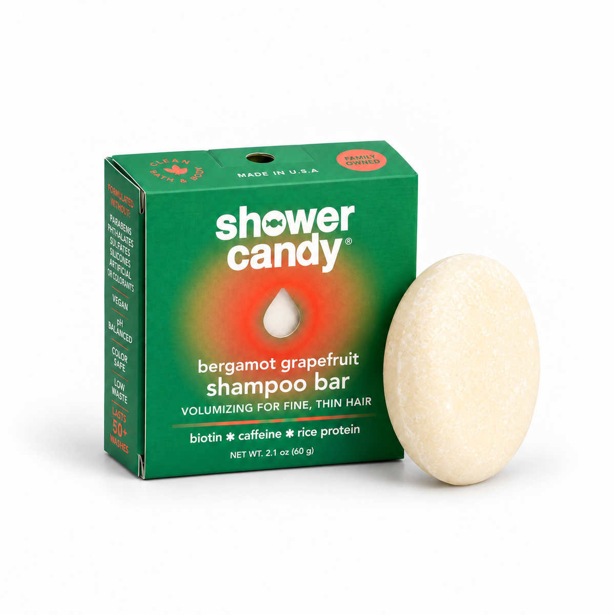 Bergamot Grapefruit Volumizing Shampoo Bar for Fine and Thin Hair