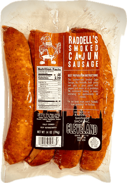 Smoked Cajun Sausage (AKA Andouille), Meat from Raddell's Sausage