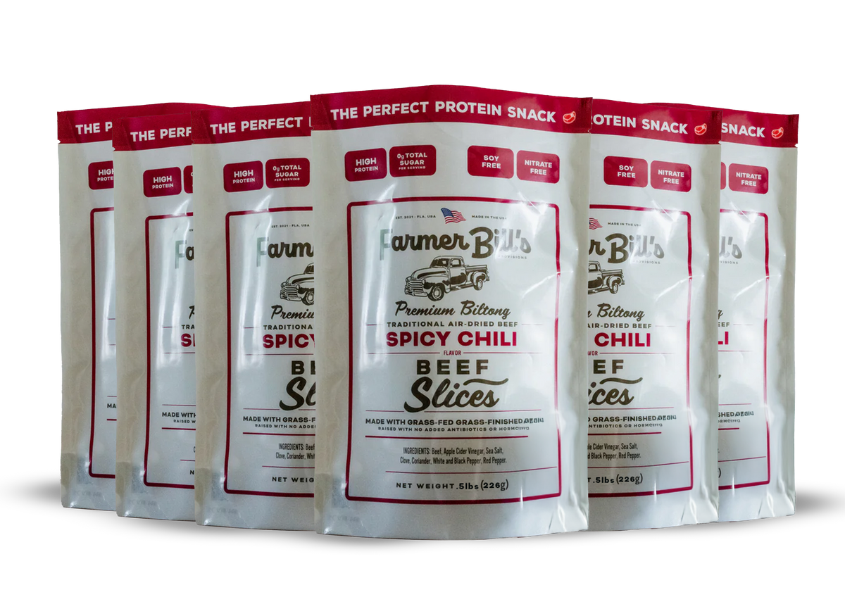 1/2 lb Sliced Chili Beef Biltong, *BUNDLE ITEM from Farmer Bill's Provisions