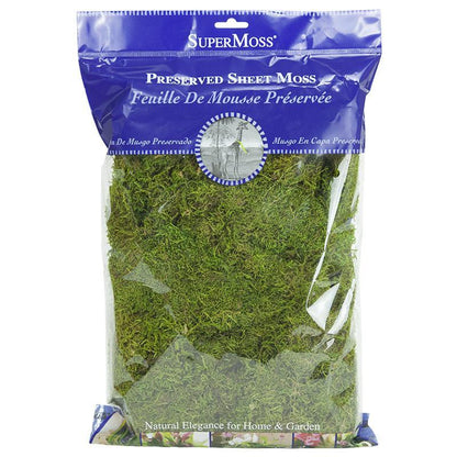SuperMoss Preserved Sheet Moss (8 oz), Garden from Grow Organic