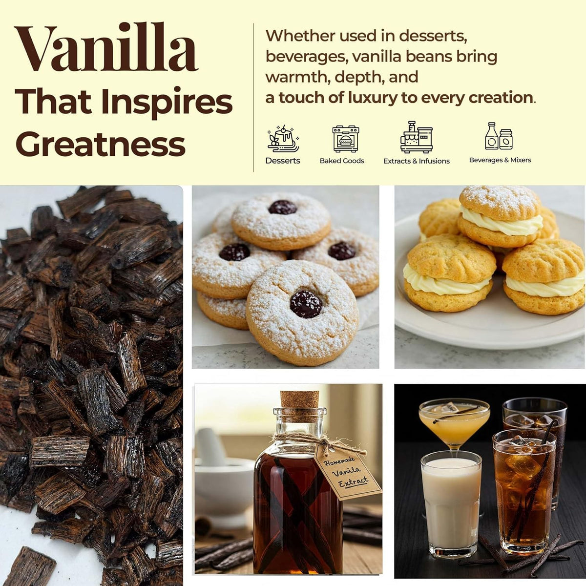 Vanilla Bean Cuts Grade B 1lb for Extract & Baking, image 9 of 15