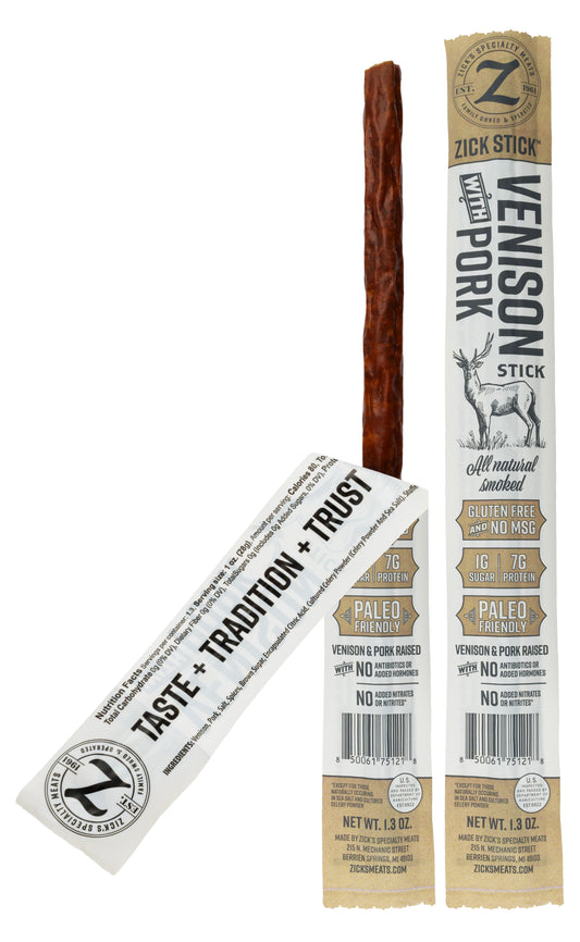 Venison with Pork Jerky Stick — Original, Meat from Ranch Hand Provisions