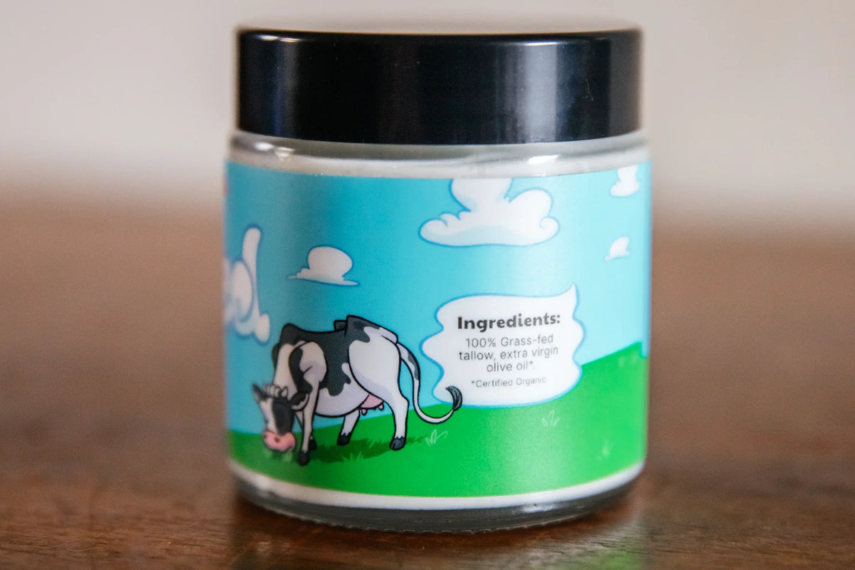 Whipped Unscented Grass-fed Tallow Balm 4 oz, image 3 of 5