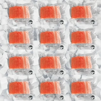 Wild Caught Salmon, Columbia River King Skin On (Bulk Case)