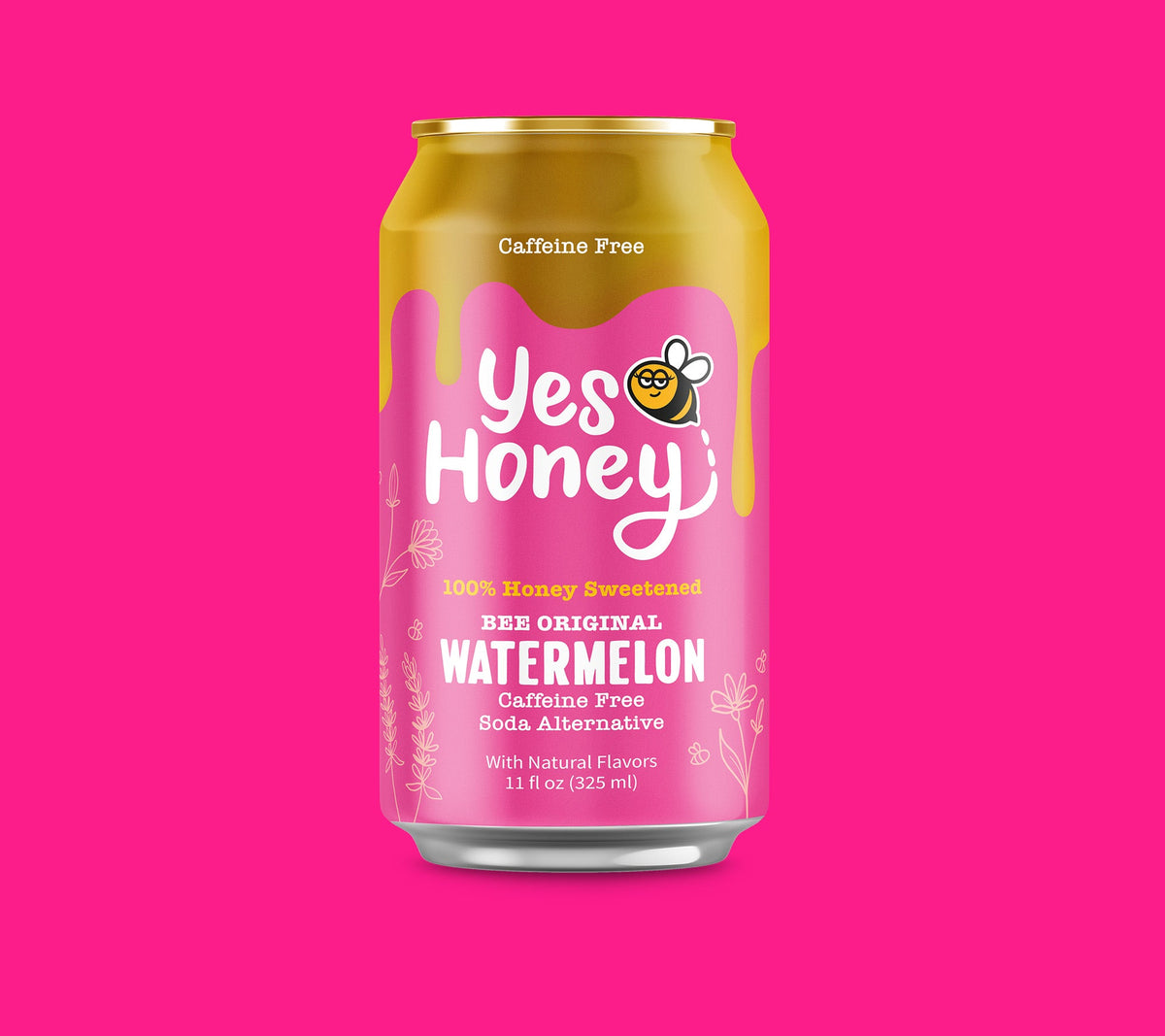 Sparkling Honey Sweetened Watermelon Soda Case by Yes Honey